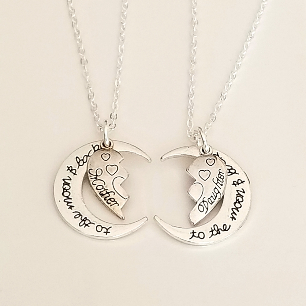 Mom Daughter Necklace Set Mom Gift Daughter Gift - Picture 5 of 6